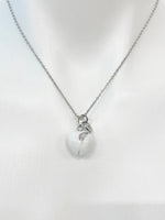 Natural Howlite Heart Pendants Necklace Gemstone Jewelry, Birthday Gifts, Personalized Customized Gifts, N5249