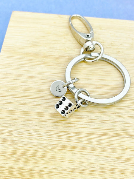 Dice Keychain God Luck Gifts, Personalize Customized Jewelry Gifts, N763A