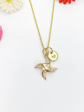 Gold Pinwheel Charm Necklace Birthday Gifts, Personalized Customized Gifts, N5260