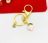 Pink Peach Keychain Girlfriends Gifts, Personalized Customized Jewelry Gifts, N1236G