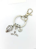 Silver Hockey Keychain Hockey Goalie Gifts, Personalized Customized Jewelry Gifts, N156A