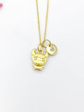 Gold Cute Cow Charm Necklace  Birthday Teen Girl Gifts, Personalized Customized Gifts, N5287