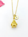 Gold Cute Chicken Hen Rooster Charm Necklace Birthday Teen Girl Gifts, Personalized Customized Gifts, N5288