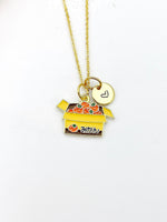 Gold Box of Orange Charm Necklace Birthday Teen Girl Gifts, Personalized Customized Gifts, N5295