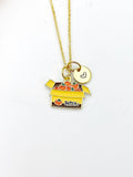 Gold Box of Orange Charm Necklace Birthday Teen Girl Gifts, Personalized Customized Gifts, N5295