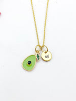 Gold Avocado Charm Necklace Birthday Teen Girl Gifts, Personalized Customized Gifts, N5296