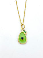 Gold Avocado Charm Necklace Birthday Teen Girl Gifts, Personalized Customized Gifts, N5296