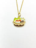 Gold Sukiyaki Japanese Hotpot Charm Necklace Birthday Teen Girl Gifts, Personalized Customized Gifts, N5297