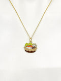 Gold Sukiyaki Japanese Hotpot Charm Necklace Birthday Teen Girl Gifts, Personalized Customized Gifts, N5297