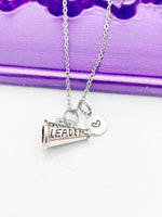 Silver Cheerleader Megaphone Charm Necklace Birthday Gifts, Personalized Customized Gifts, N5299