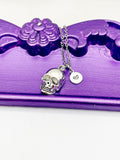 Silver Halloween Skeleton Charm Necklace Halloween Gifts, Personalized Customized Gifts, N5300