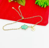 Gold Hamsa Hand Bracelet, Personized Customized Initial Bolo Bracelet, N5306