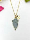 Gold Cute Black Cat Charm Necklace Personalized Customized Gifts, N5271