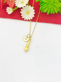 Gold Cute Artist Brush Pen Charm Necklace Artist Gifts, Personalized Customized Gifts, N5342