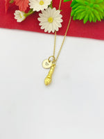 Gold Cute Artist Brush Pen Charm Necklace Artist Gifts, Personalized Customized Gifts, N5342