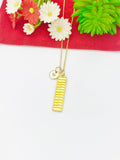 Gold Piano Keyboard Charm Necklace Musical Instrument Jewelry Gifts, Personalized Customized Gifts, N5350