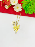 Gold Angel Charm Necklace Angel Fairy Jewelry Gifts, Personalized Customized Gifts, N5353