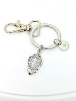 Silver Hockey Keychain Hockey Goalie Gifts, Personalized Customized Jewelry Gifts, N156B