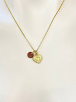 Gold Heart Charm Necklace Heart Love Jewelry Gifts, Personalized Customized Gifts, N5354