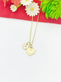 Gold Heart Charm Necklace Heart Love Jewelry Gifts, Personalized Customized Gifts, N5354