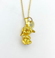 Gold Chinese Zodiac Signs Cute Pig Charm Necklace Birthday Teen Girl Gifts, Personalized Customized Gifts, N5286