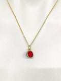 Gold Red Watermelon Charm Necklace Birthday Teen Girl Gifts, Personalized Customized Gifts, N5289