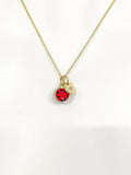 Gold Red Watermelon Charm Necklace Birthday Teen Girl Gifts, Personalized Customized Gifts, N5289