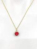 Gold Red Watermelon Charm Necklace Birthday Teen Girl Gifts, Personalized Customized Gifts, N5289