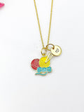 Gold Knitting Ball of Yarn Charm Necklace Birthday Teen Girl Gifts, Personalized Customized Gifts, N5294