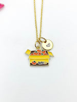 Gold Box of Orange Charm Necklace Birthday Teen Girl Gifts, Personalized Customized Gifts, N5295