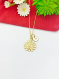 Gold Sun Face Charm Necklace Sun Jewelry Gifts, Personalized Customized Gifts, N112A