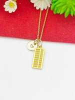 Gold Abacus Charm Necklace Accountant Jewelry Gifts, Personalized Customized Gifts, N5196B