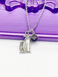 Sterling Silver Plated Monther Penguin and Baby Charm Necklace Birthday Gifts, Personalized Customized Gifts, N4859A