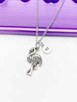 Silver Flamingo Charm Necklace Birthday Gifts, Personalized Customized Gifts, N5298