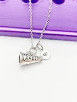 Silver Cheerleader Megaphone Charm Necklace Birthday Gifts, Personalized Customized Gifts, N5299