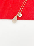 Rose Gold Natural Rose Quartz Charm Necklace Gemstone Jewelry Gifts, Personalized Customized Gifts, N3847A