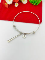 Silver Softball Bracelet Softball Sport Gifts, Personalized Customized Gifts, N1594A