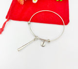 Silver Softball Bracelet Softball Sport Gifts, Personalized Customized Gifts, N1594A