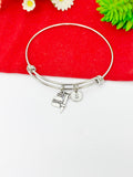 Silver Blood Bottle Syringe Charm Bracelet Phlebotomist Jewelry Gifts, Personalized Customized Gifts, N2161A