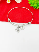 Silver Blood Bottle Syringe Charm Bracelet Phlebotomist Jewelry Gifts, Personalized Customized Gifts, N2161A