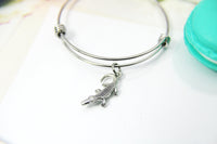 Gold or Silver Alligator Charm Bracelet Zoo Specialist Reptiles Jewelry Gifts, Personalized Customized Gifts, N1892B