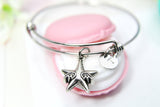 Silver Star Wings Charm Bracelet Star Jewelry Gifts, Personalized Customized Gifts, N5048A