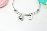 Silver Volleyball Charm Bracelet Volleyball Jewelry Gifts, Personalized Customized Gifts, N115A