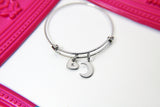 Stainless Steel Crescent Moon Charm Bracelet Crescent Moon Jewelry Gifts, Personalized Customized Gifts, N4444A