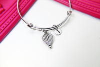 Silver Hot air Balloon Charm Bracelet Hot Air Balloon Jewelry Gifts, Personalized Customized Gifts, N2304A