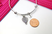 Silver Hot air Balloon Charm Bracelet Hot Air Balloon Jewelry Gifts, Personalized Customized Gifts, N2304A
