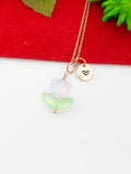 Rose Gold Tulip Necklace, Tulip Charm, Gardening Gifts, Personized Birthday Gifts, N5303B