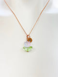 Rose Gold Tulip Necklace, Tulip Charm, Gardening Gifts, Personized Birthday Gifts, N5303B