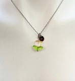 Silver Tulip Necklace, Tulip Charm, Gardening Gifts, Personized Birthday Gifts, N5303G