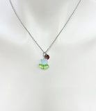 Silver Blue Tulip Necklace, Tulip Charm, Gardening Gifts, Personized Birthday Gifts, N5303I